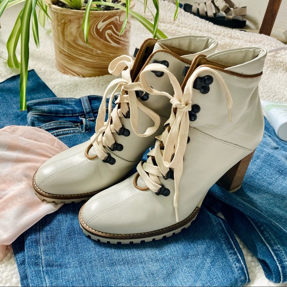 Coach Lucia Ivory Lace-Up Booties - Picture 7 of 14
